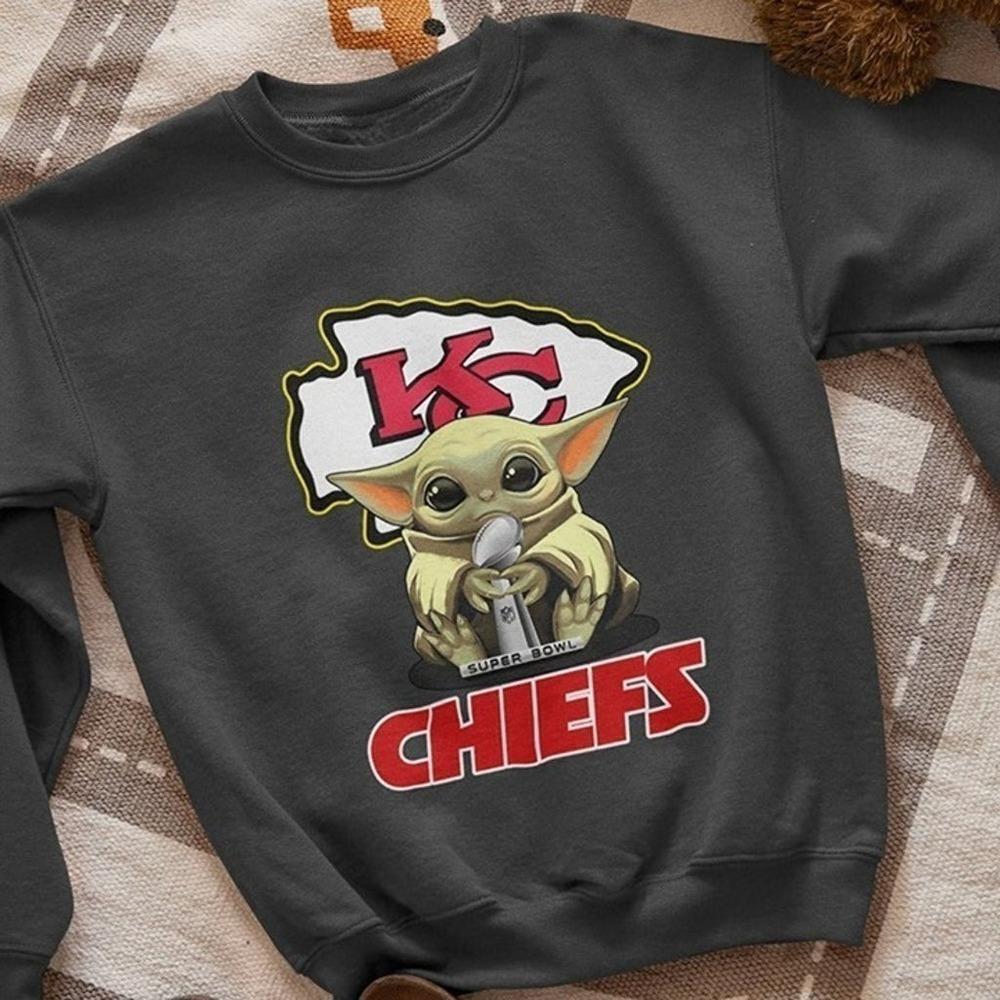 Kansas City Chiefs X Baby Yoda Super Bowl Sweatshirt Nfl Fan CrewGift